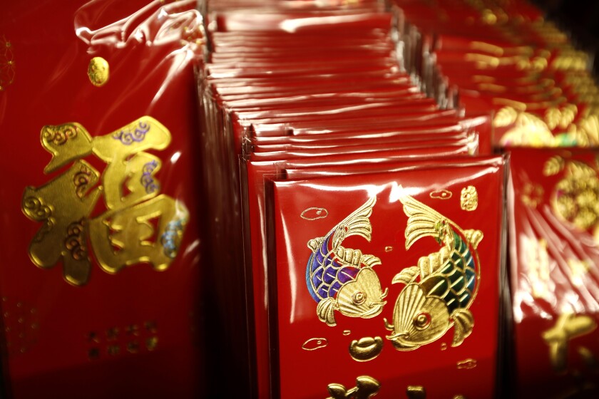 Lunar New Year Red Envelopes Yield Much More Than Cash Los Angeles Times Lunar New Year Red Envelopes Yield Much More Than Cash Los Angeles Times