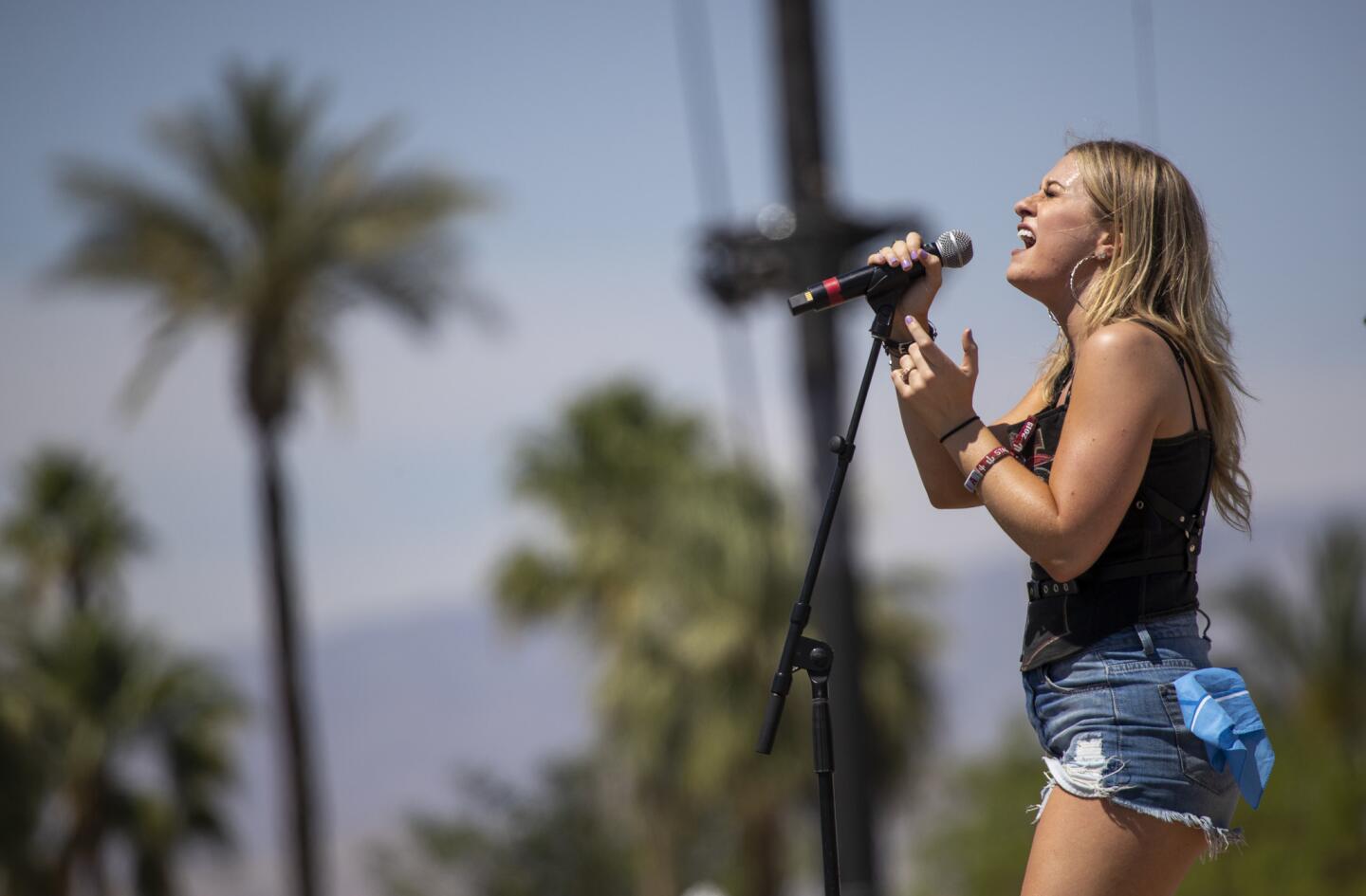 Rachel Wammack performs on the Sirius XM Spotlight Stage on the second of the three-day 2019 Stagecoach Country Music Festival, the world's biggest country music festival, at the Empire Polo Fields in Indio, Calif., on April 27, 2019. Stagecoach fans have the chance to watch some 75 performers and DJs over three days.