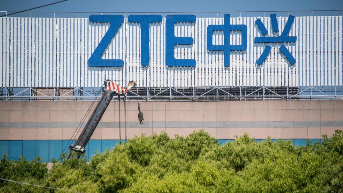 ZTE is China’s second-largest telecommunications equipment producer.