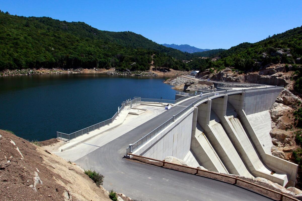 The Rizzanese hydroelectric dam on France's southern Mediterranean island of Corsica, .