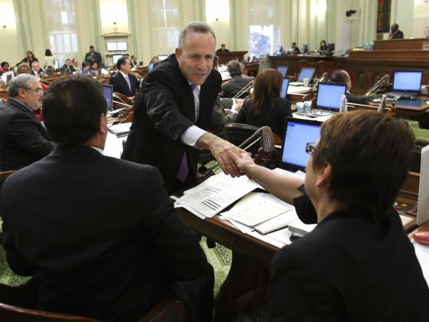 State Senate President Pro Tem Darrell Steinberg (D-Sacramento), seen here in the California Assembly on Sept. 12, authored legislation that would establish new versions of the redevelopment agencies that Gov. Jerry Brown abolished in 2011.