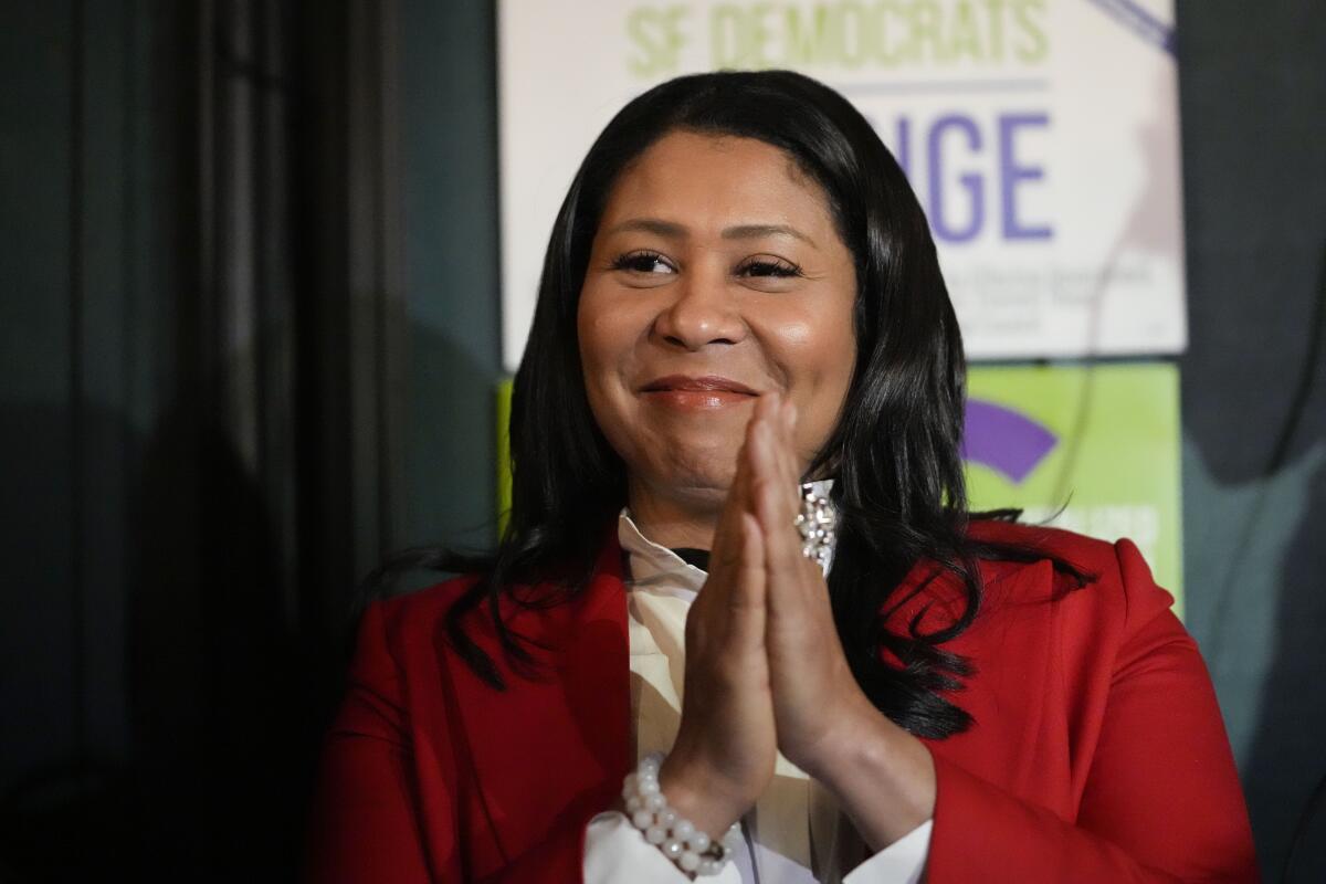 San Francisco Mayor London Breed championed two ballot measures that broaden police surveillance and mandate drug treatment.