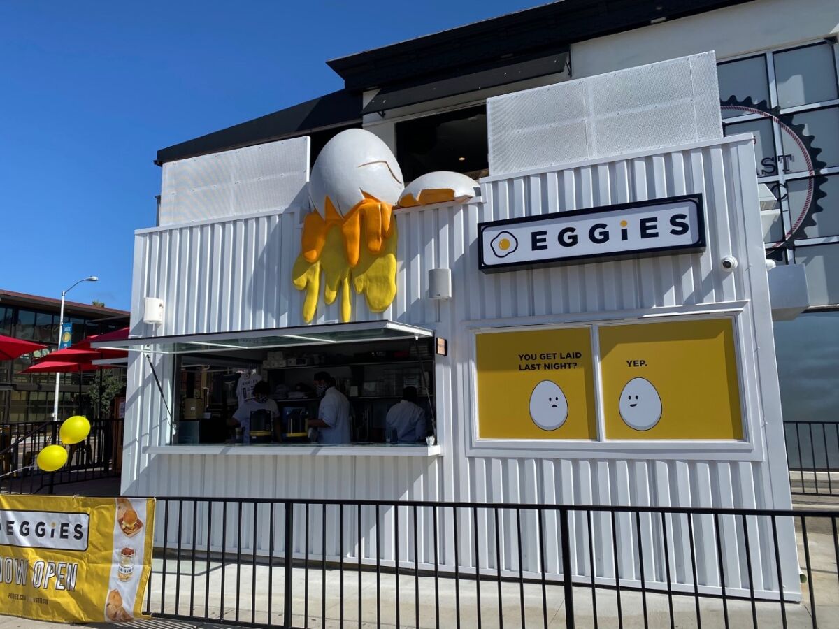 Eggies Pacific Beach is one of several new restaurants that have opened this month, in spite of the ongoing pandemic.
