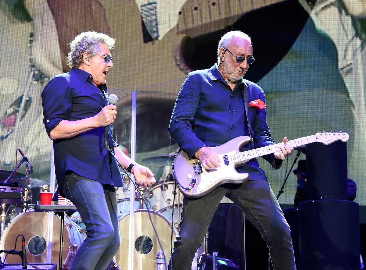 Roger Daltrey (izq.) y Pete Townshend, los sobrevivientes de la formación original de The Who, participaron en el evento realizado el fin de semana en Indio, California.