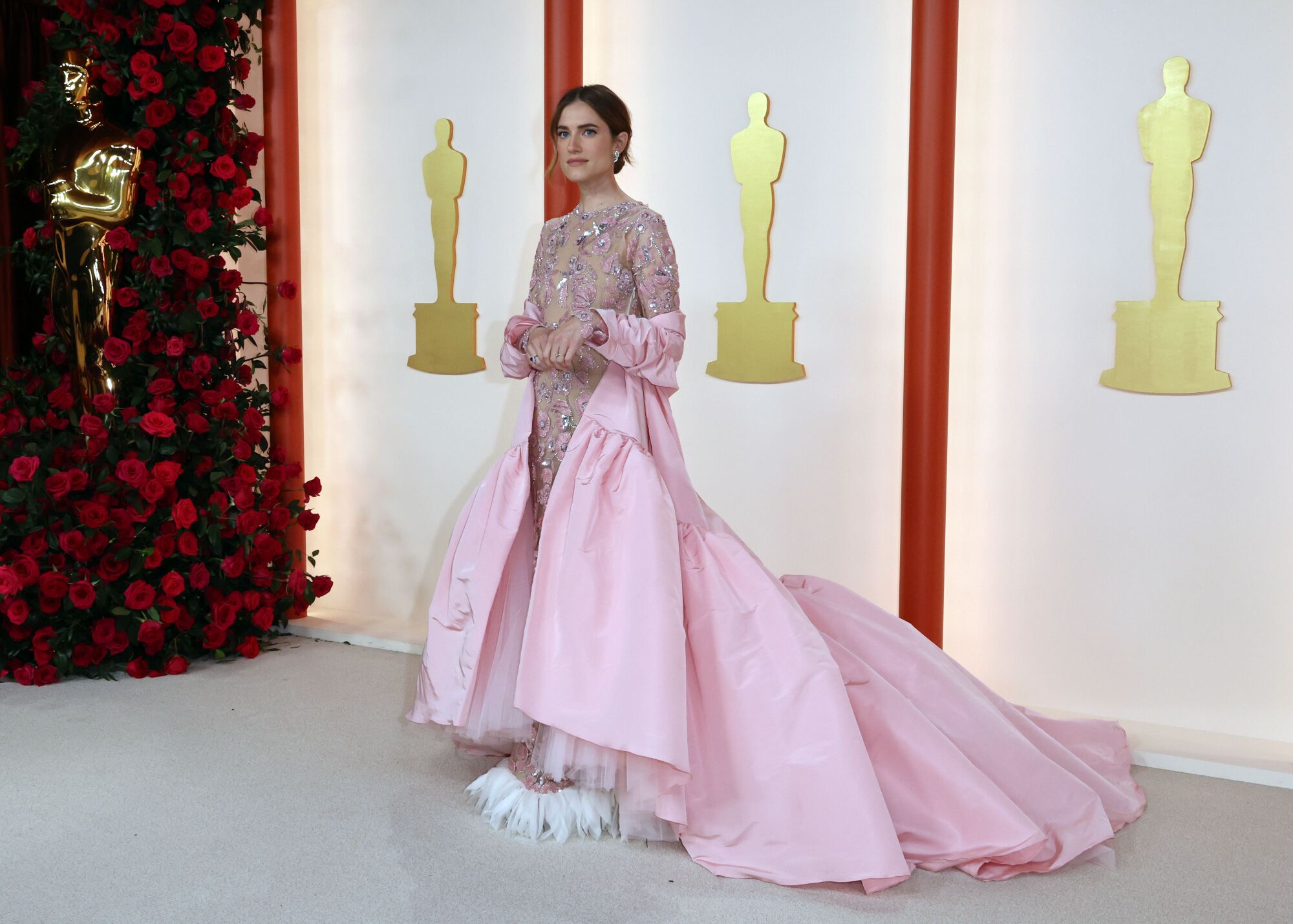 Allison Williams on the red carpet at the 2023 Oscars.