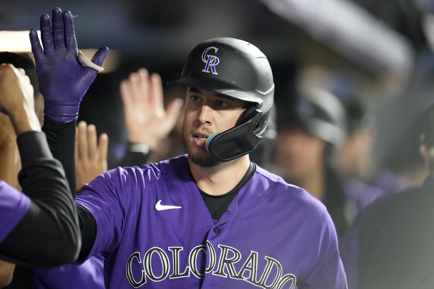 COLORADO ROCKIES MIKE MYERS PURPLE ALTERNATE JERSEY