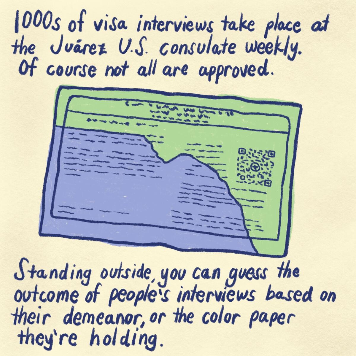 1000s of visa interviews take place at the Juarez U.S. consulate weekly. of course not all are approved. 