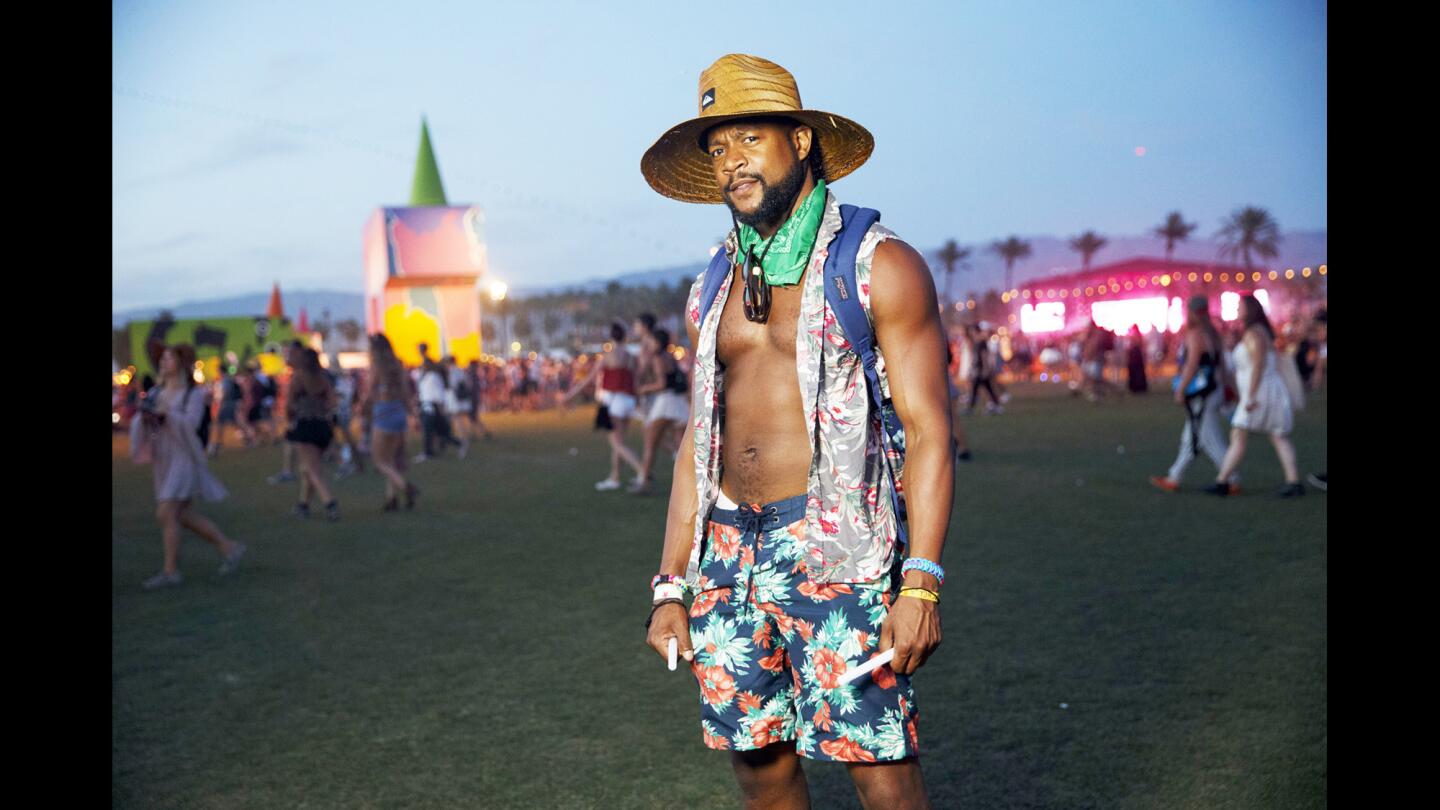 Andrew Gill, 34, of New York City: "My friends laughed at me for wearing florals. But now I can say it was photographed by the Los Angeles Times."