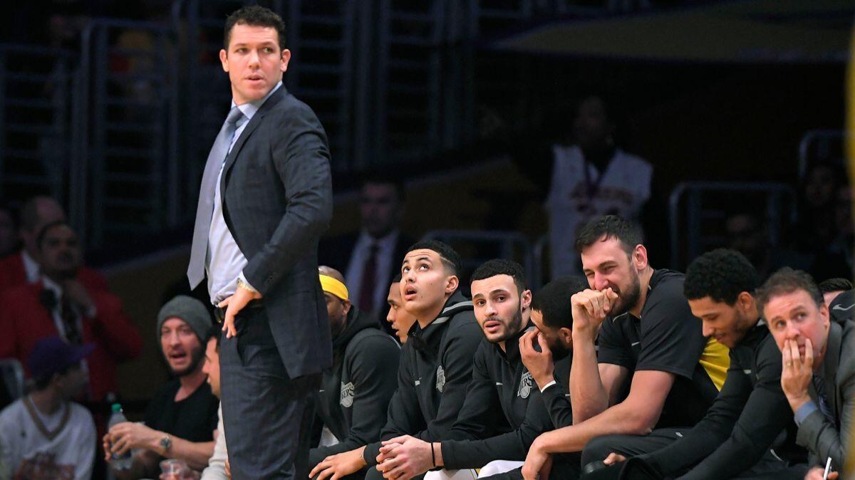 Coach Luke Walton is taking things on a game-by-game basis with the young Lakers.