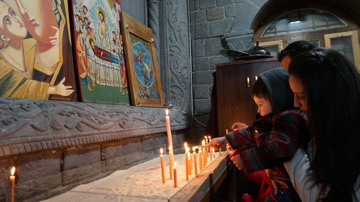 Hundreds of people attended the Syrian Orthodox Church of Our Lady of the Belt in the Old City of Homs to celebrate Good Friday.