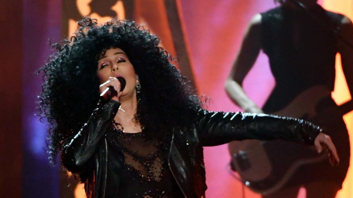 Cher performs at the 2017 Billboard Music Awards.