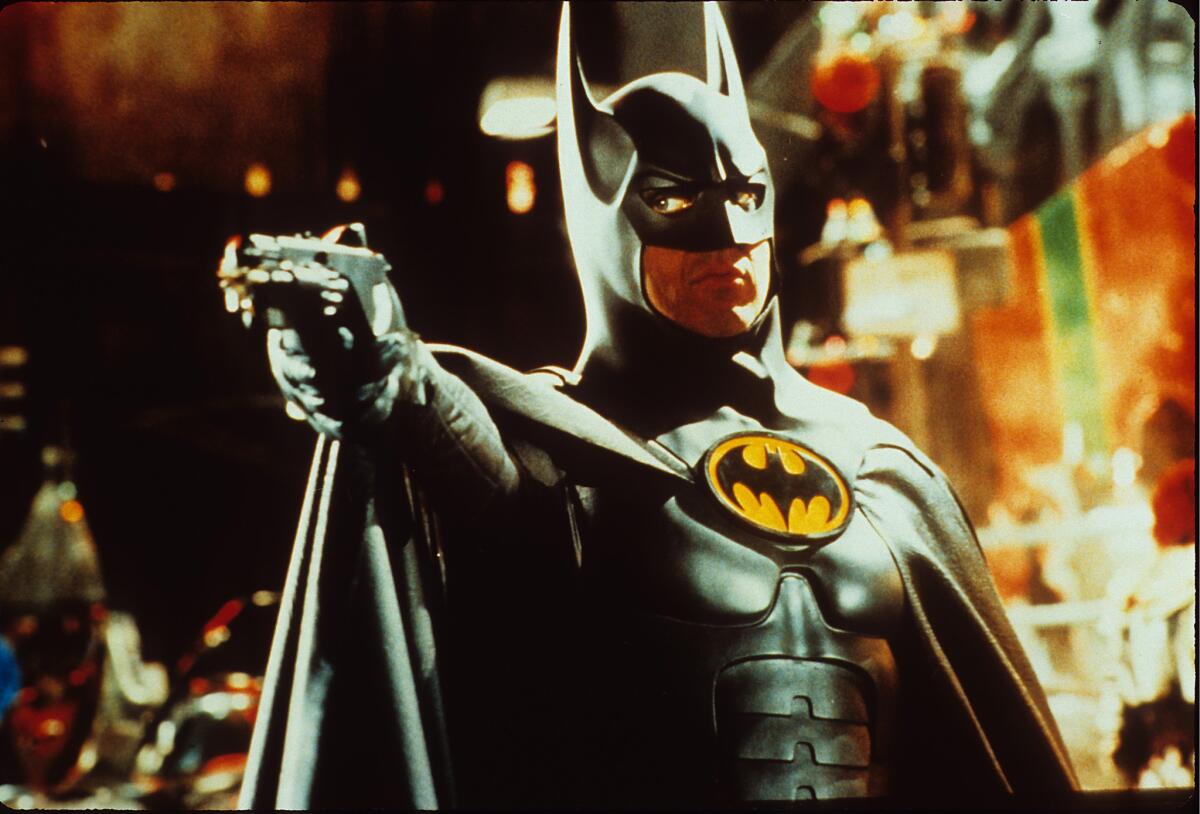 Michael Keaton starred as the caped crusader in "Batman" and "Batman Returns."