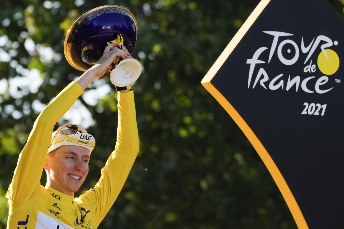 Tour de France winner Tadej Pogacar.