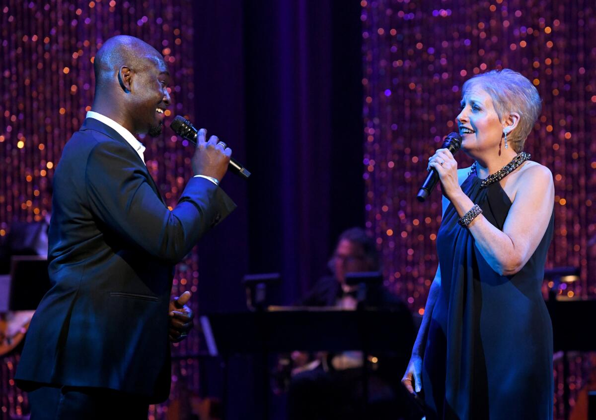 Isaiah Johnson and Liz Callaway perform at the Wallis Annenberg Center for the Performing Arts Spring Celebration.
