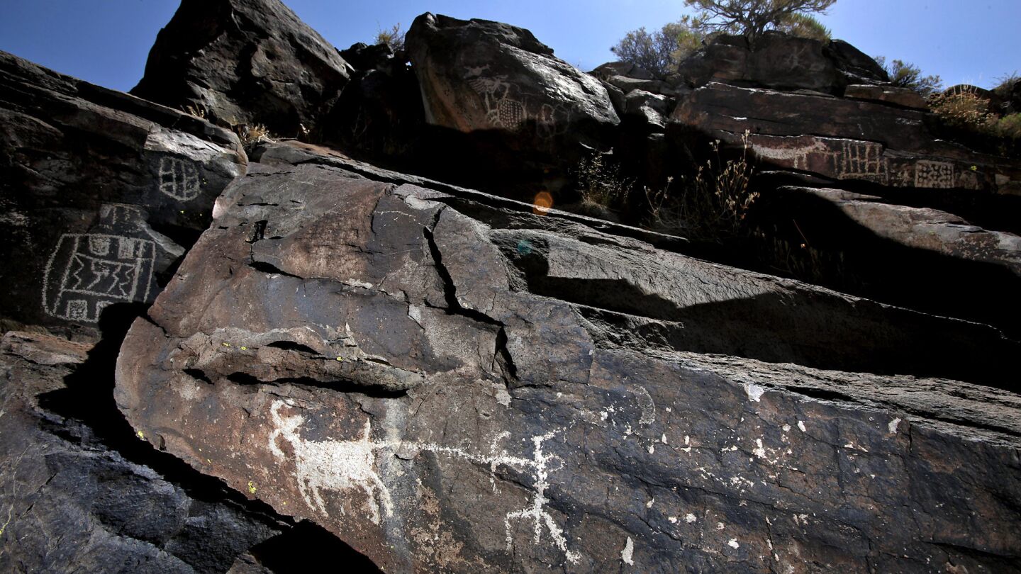 Archeologists say the petroglyphs were carved by the Coso Shoshone peoples about 15,000 years ago.