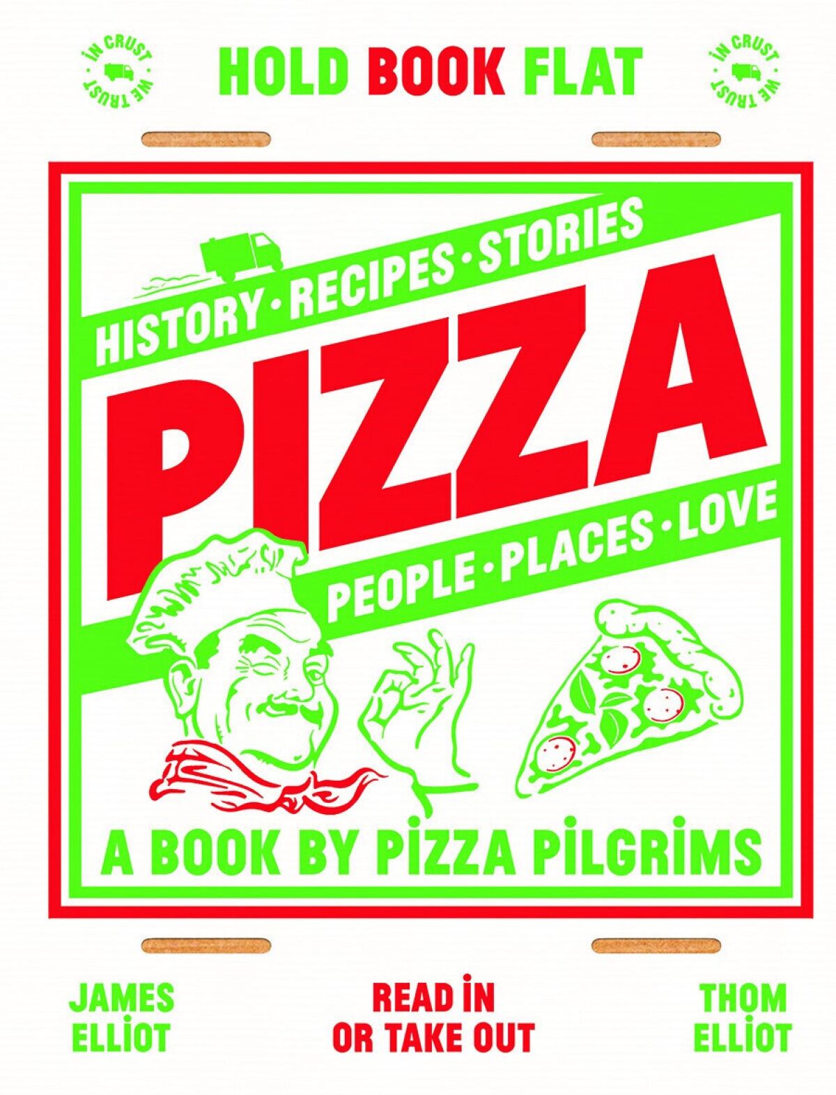 This cover image released by Quadrille shows "Pizza: History, recipes, stories, people, places, love" by Thom Elliot and James Elliot. (Quadrille via AP)