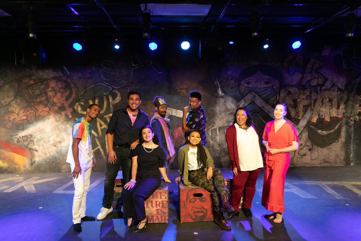 The cast and creatives for Teatro San Diego's "Songs for a New World"