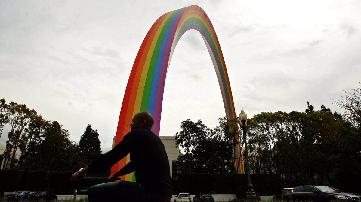 "Rainbow," the public art at the Sony Pictures Entertainment studios in Culver City in 2013.