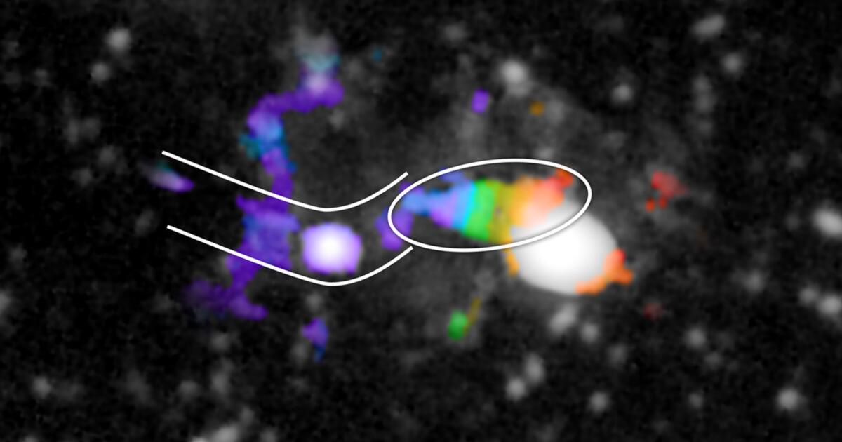 Astronomers catch a galaxy being born, fed by a strand of cosmic web