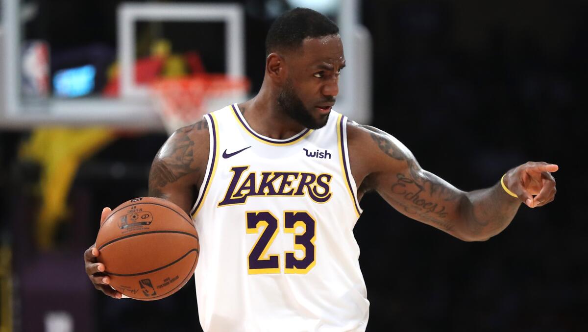 LeBron James said he had to evacuate his home soon after the Lakers' win over Charlotte on Sunday night.