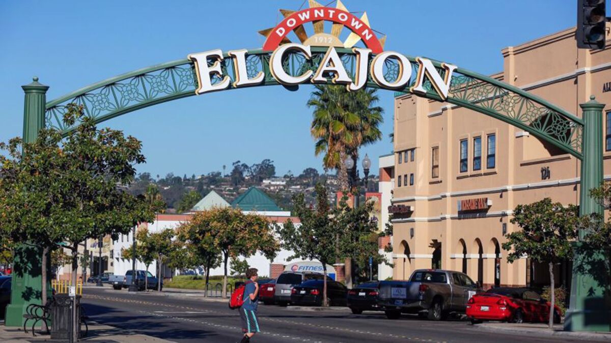 El Cajon's neighborhood sign.