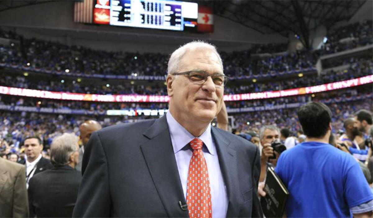 Former Lakers coach Phil Jackson reportedly is mulling over a front office position with the New York Knicks, with whom he won NBA titles in 1970 and 1973 as a player.