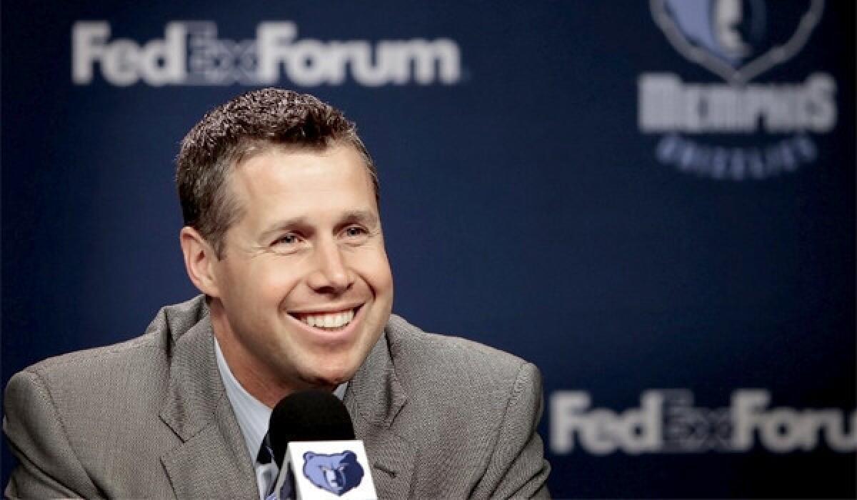 The Memphis Grizzlies introduced David Joerger as their new coach, replacing Lionel Hollins.