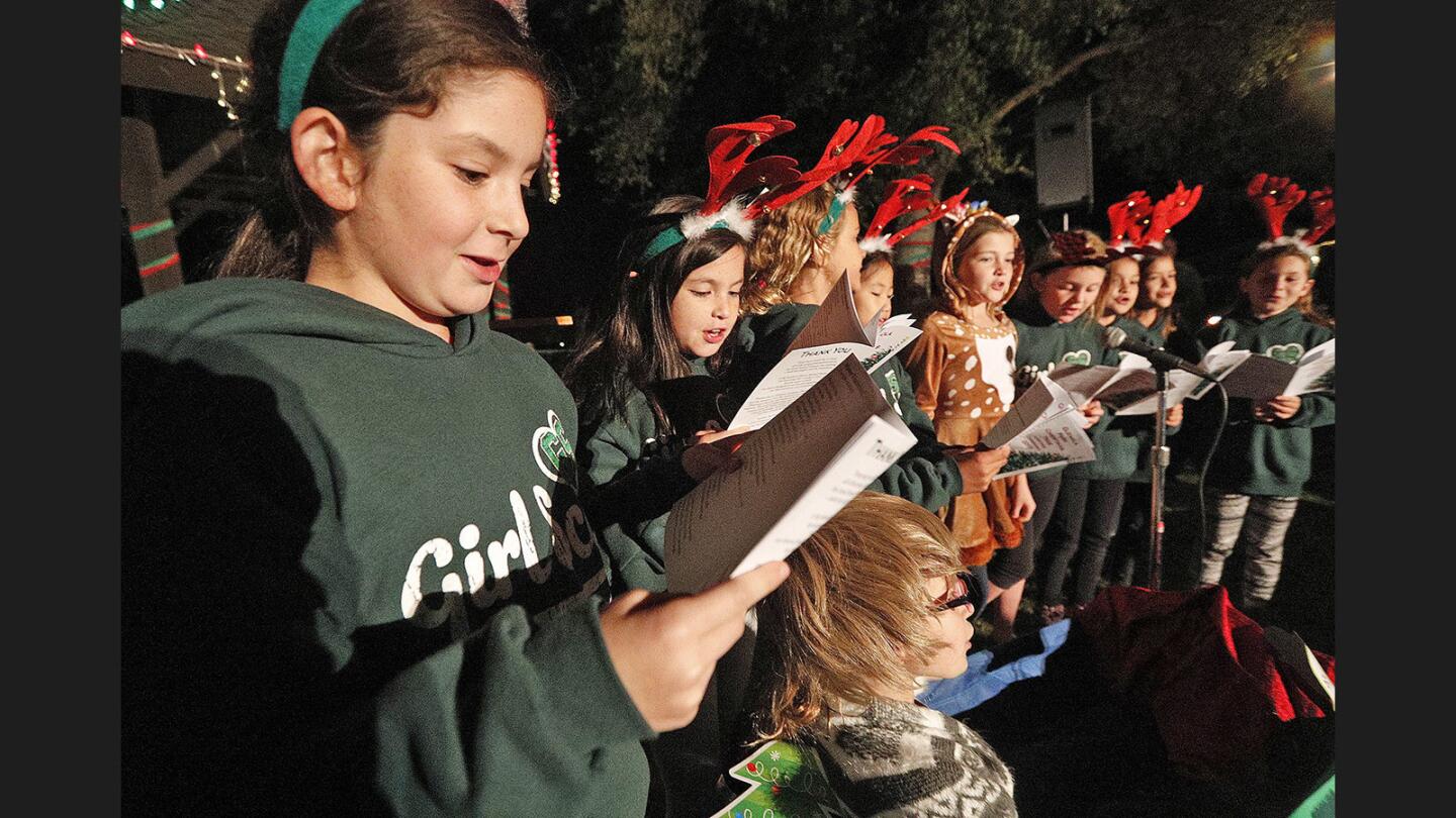 Photo Gallery: La Cañada Girl Scout Troops perform at Glenola Park tree lighting