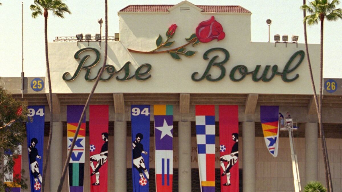 Pasadena's Rose Bowl was the site of the World Cup final in 1994.