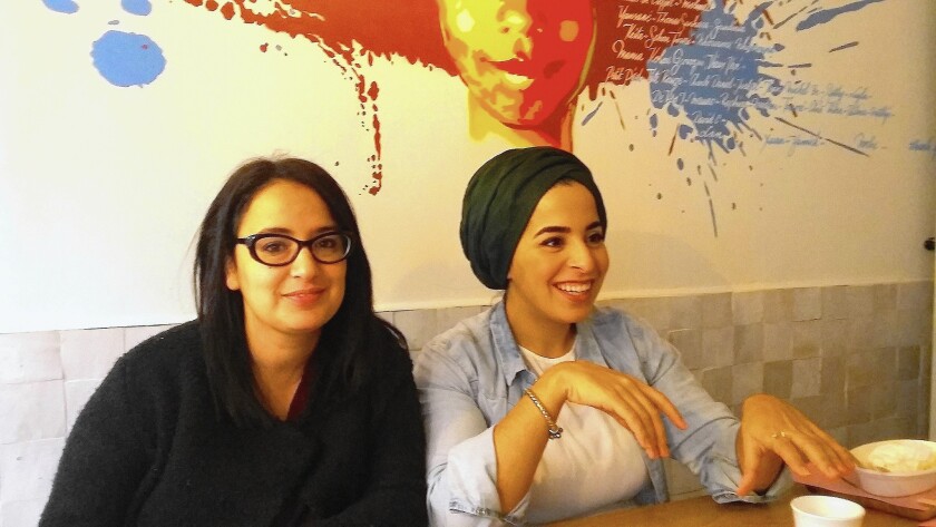 Malikka Bouaissa, left, is the founder of the online magazine al.arte and Assia Missaoui is a contributor to the publication.