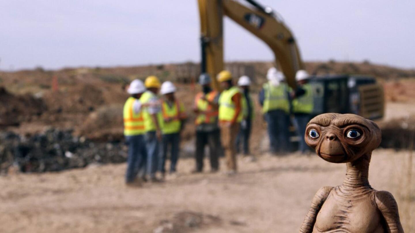 An E.T. doll was on the site of the New Mexico Atari-game dig.