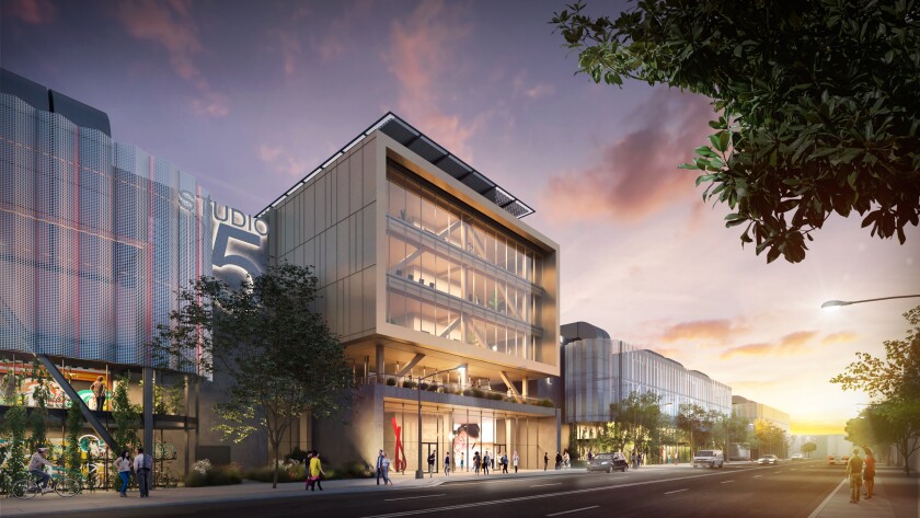 A rendering of East End Studios' ADLA Campus looking west on 6th Street.