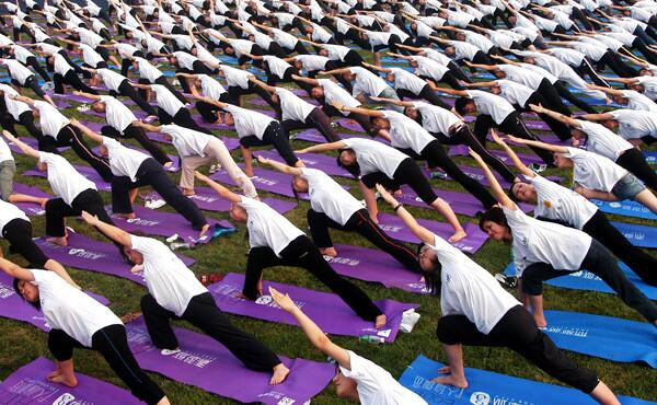World Record for the most number of people performing yoga at the same time