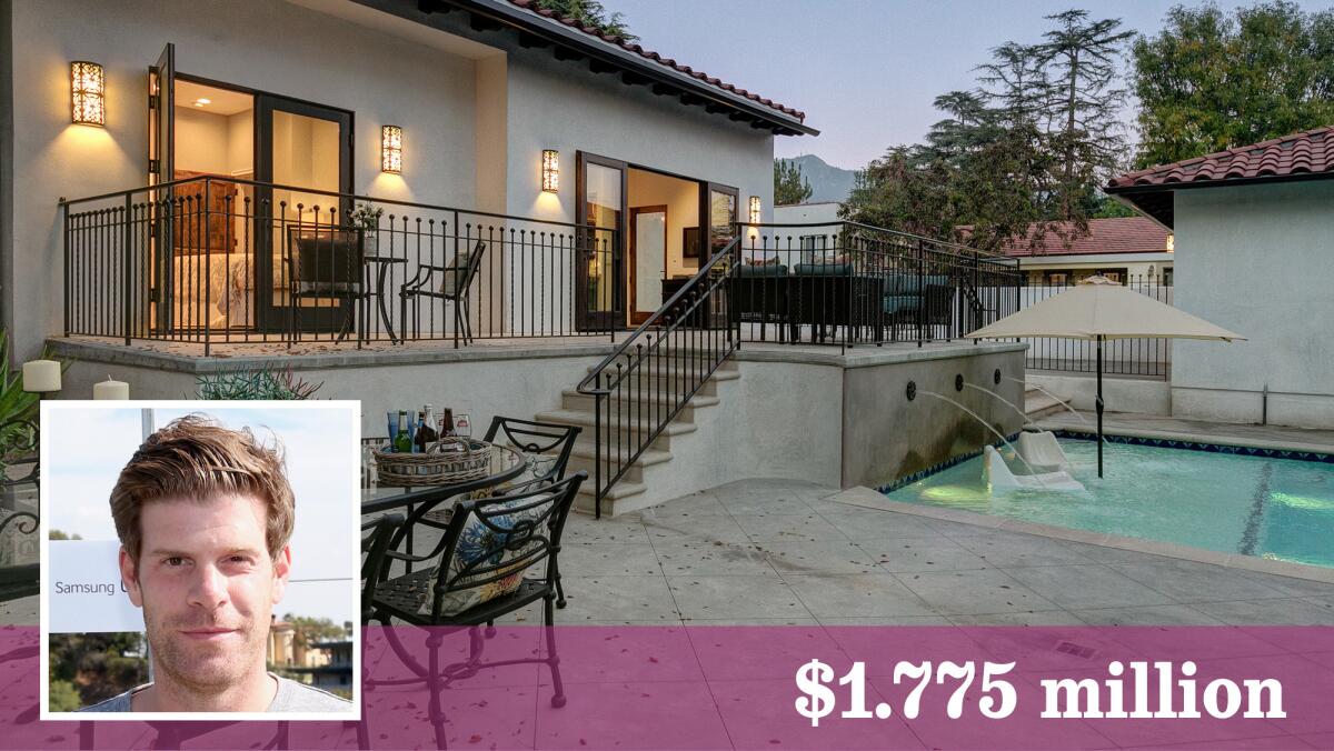 Actor and comedian Steve Rannazzisi and his wife, Tracy, have bought a 1920s Mediterranean in Altadena for $1.775 million.