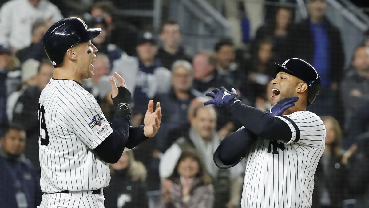 Yankees' Aaron Hicks frustrated after hard hits lead to outs