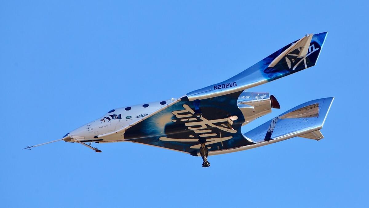 Virgin Galactic's VSS Unity space plane reached an altitude of more than 51 miles Thursday.