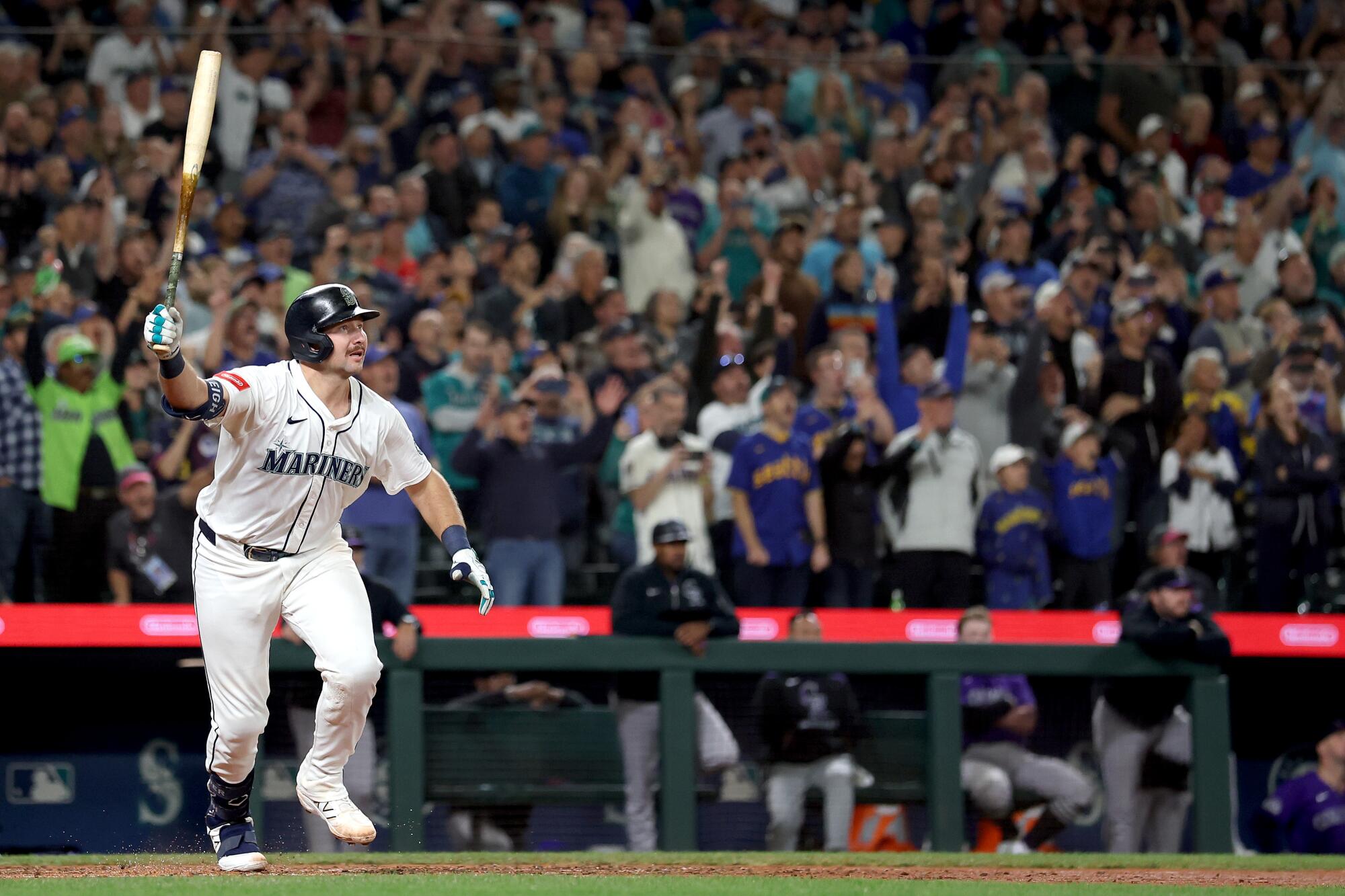 Cal Raleigh's 60th homer sparks a chain of feel-good events - Los ...