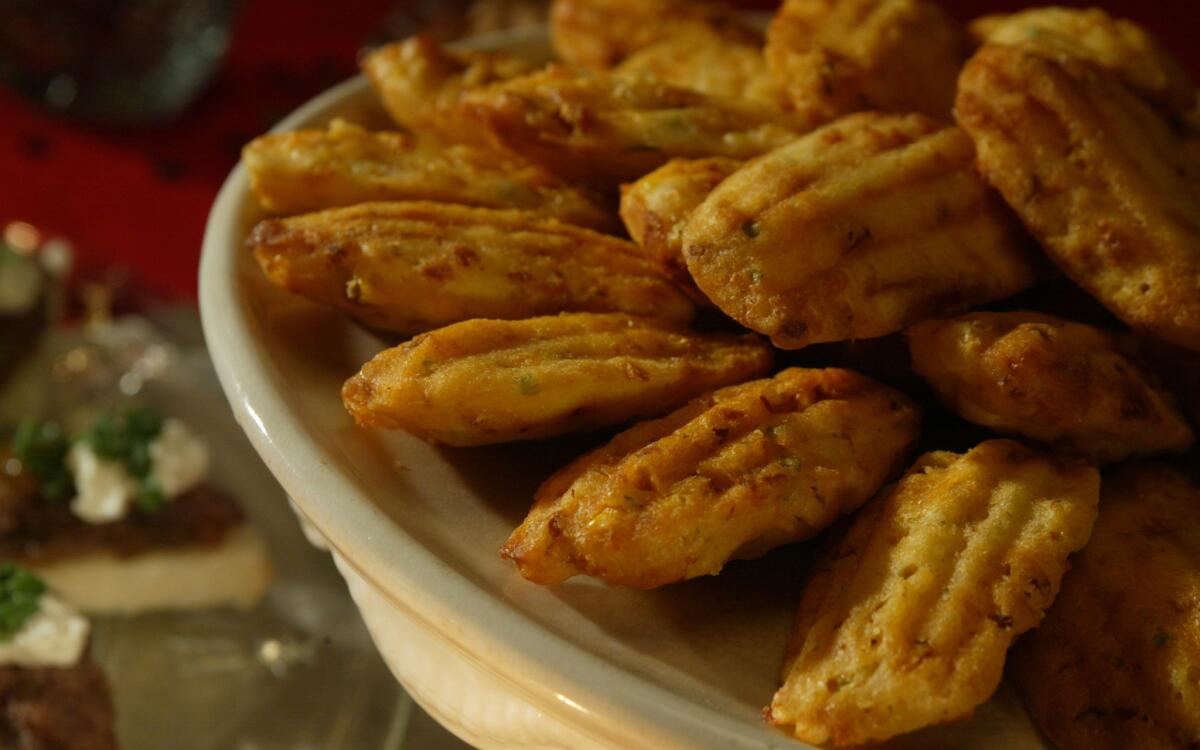 Chorizo-corn madeleines