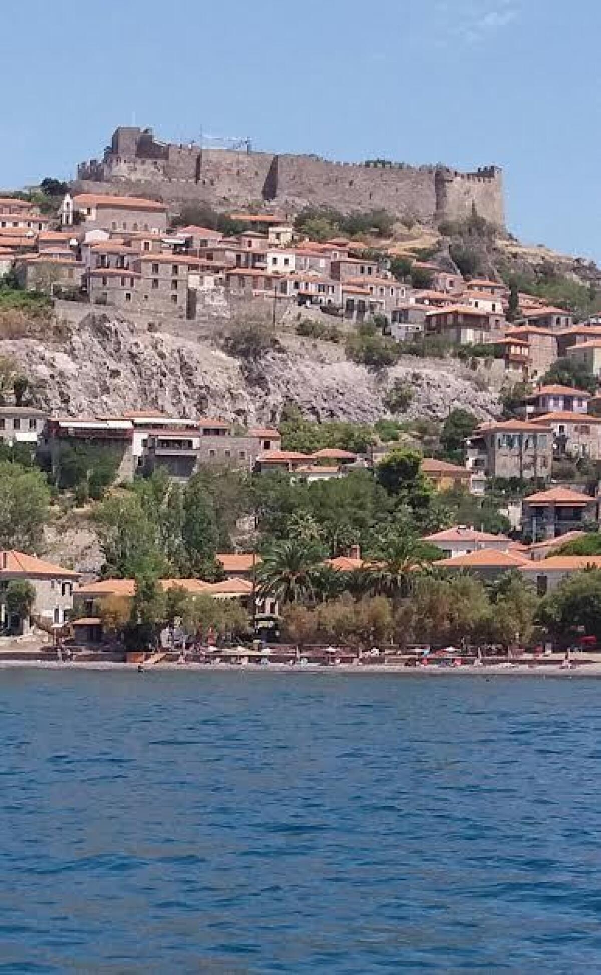 A general view of Molyvos, Greece.