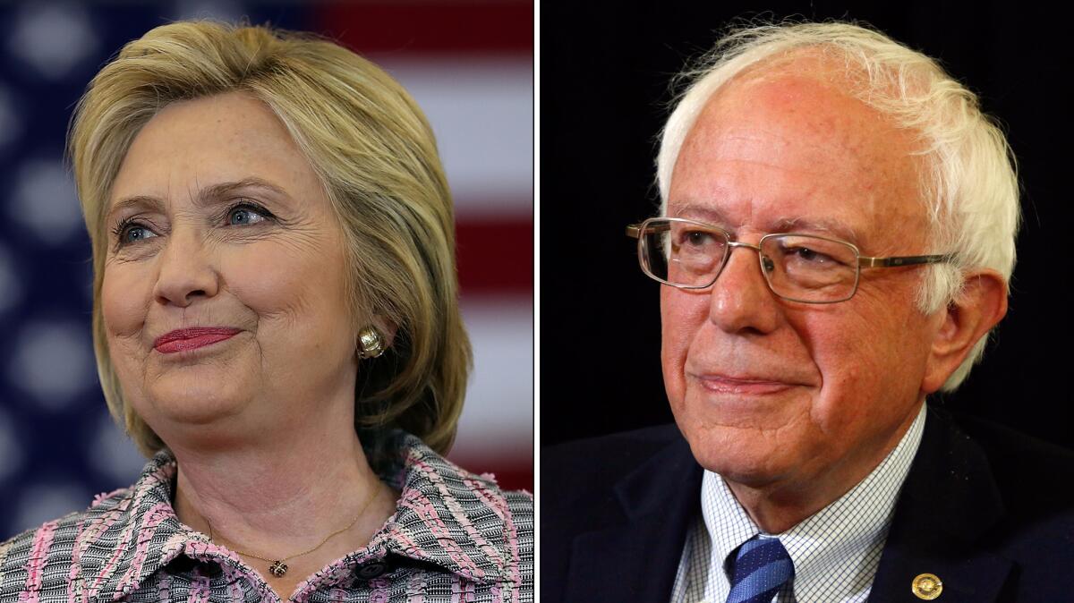 Hillary Clinton and Bernie Sanders.