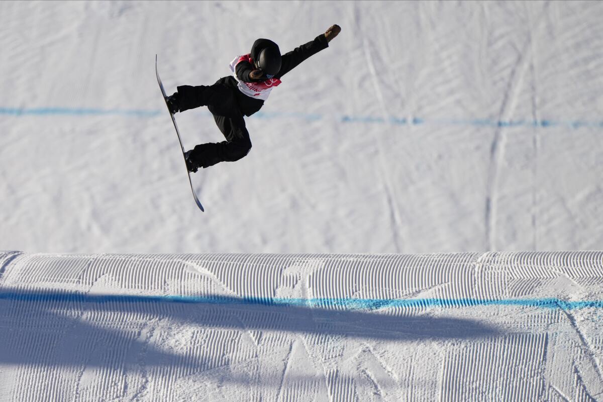 New Zealand's Zoi Sadowski-Synnott competes during the women's slopestyle final Sunday.