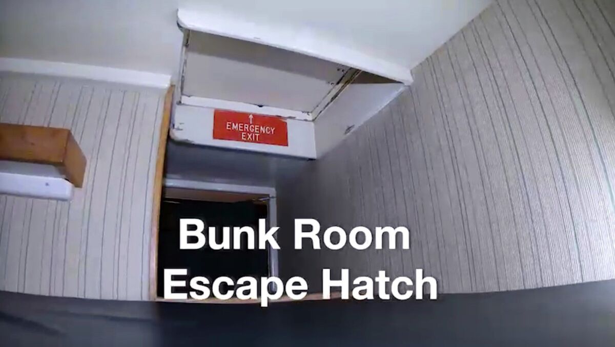 Bunk room escape hatch