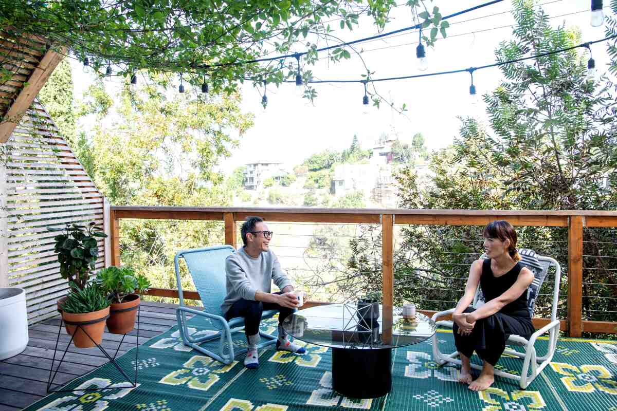 A new deck offers usable outdoor space.