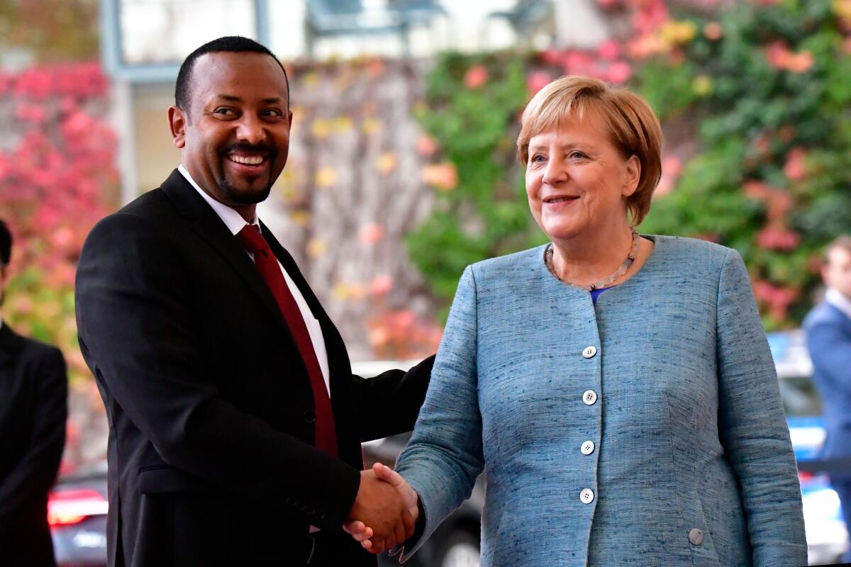  Abiy Ahmed and Angela Merkel 