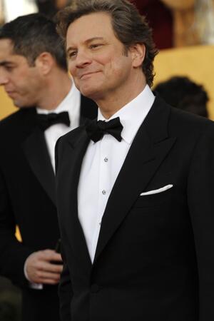 In a brief quiet moment just after stepping off the stage holding his second award, Colin Firth took a breath and pulled out his cellphone. In the dark corridor, the glow from the screen lighted up his smile from below. "My wife," he explained as he tapped out a text message. "She'll be asleep, she didn't make the trip. But she'll see it when she wakes up." Firth thought for a moment when asked what the biggest challenge of the role had been. "To make sure it was respectful and real and true to what people go through. It needed to be because nothing would matter if it wasn't." -- Geoff Boucher