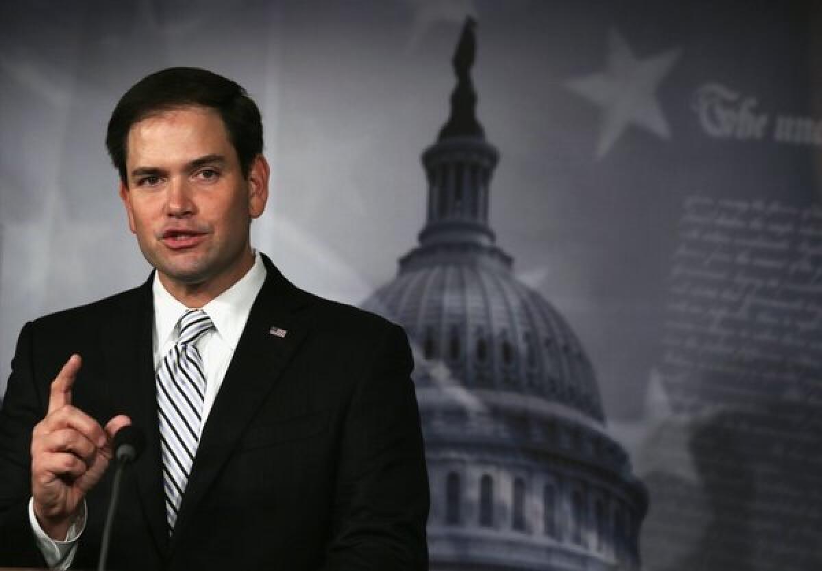 Sen. Marco Rubio (R-Fla) standing up for -- what, exactly?
