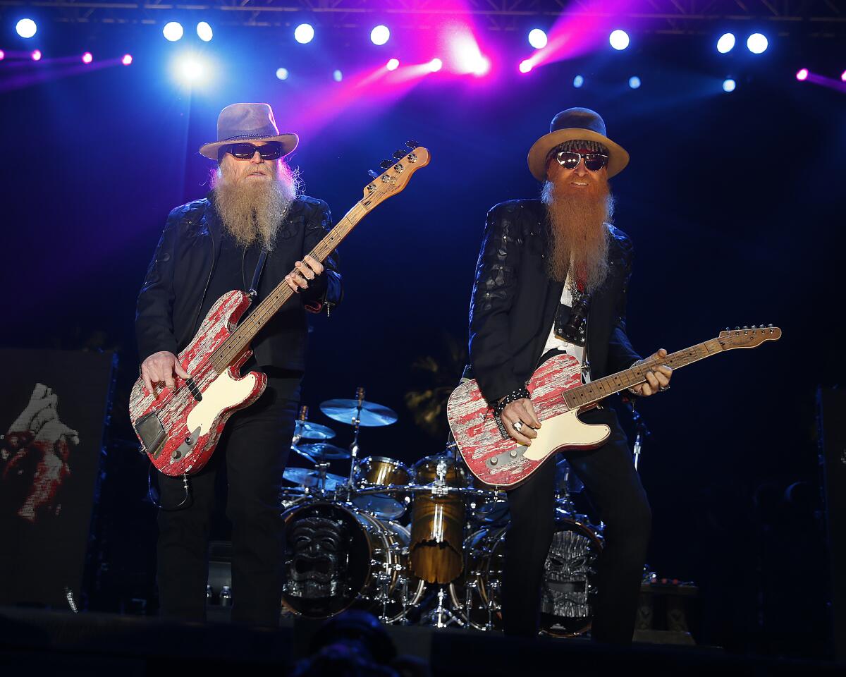  ZZ Top bassist Dusty Hill, left, and guitarist Billy Gibbons 