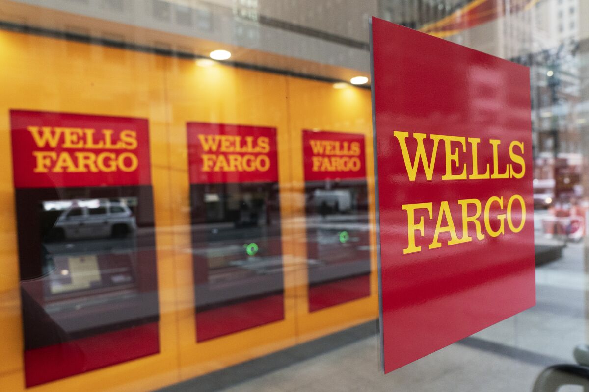 ATMs at a Wells Fargo office