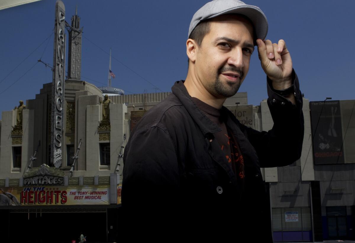 Lin-Manuel Miranda, photographed in Los Angeles in 2010, wrote the musical "Hamilton," which will move to Broadway this summer.