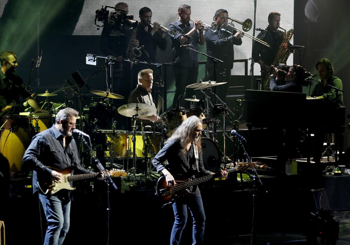 The Eagles perform at the Forum in Inglewood on Wednesday.